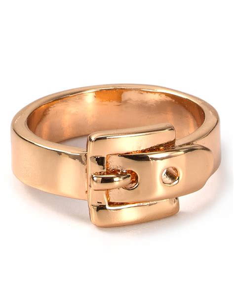 rose gold michael kors buckle ring|Women's Rose Gold Designer Jewelry .